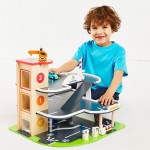 Garaj din lemn mare cu lift pe 3 nivele ELC cu accesorii